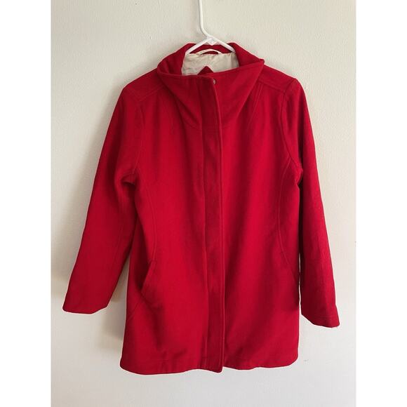 Pendleton Womens Cascade Wool Jacket Coat Red Size Small NWOT Zipper Snaps - Picture 2 of 11